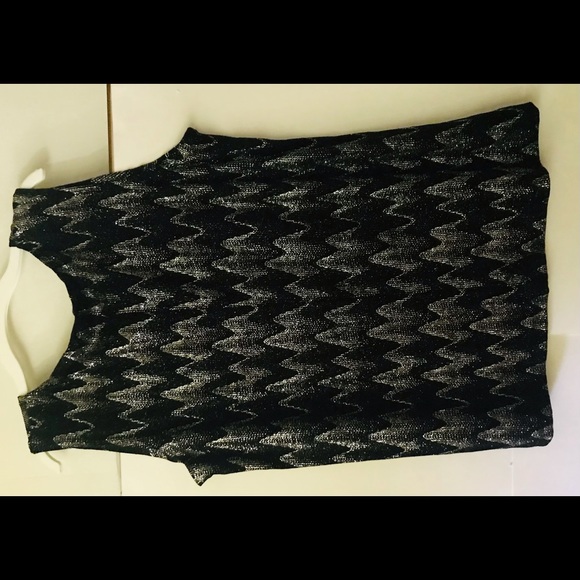 New Vikki Vi Top Black Silver size OX made in USA Dressy - Picture 12 of 16